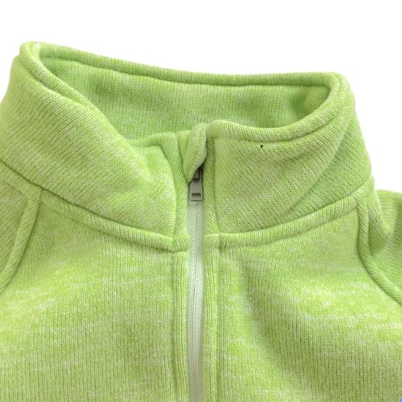 Under Armour Womens Green Fleece Lined Quarter Zip Sweater Top, M - Picture 2 of 4